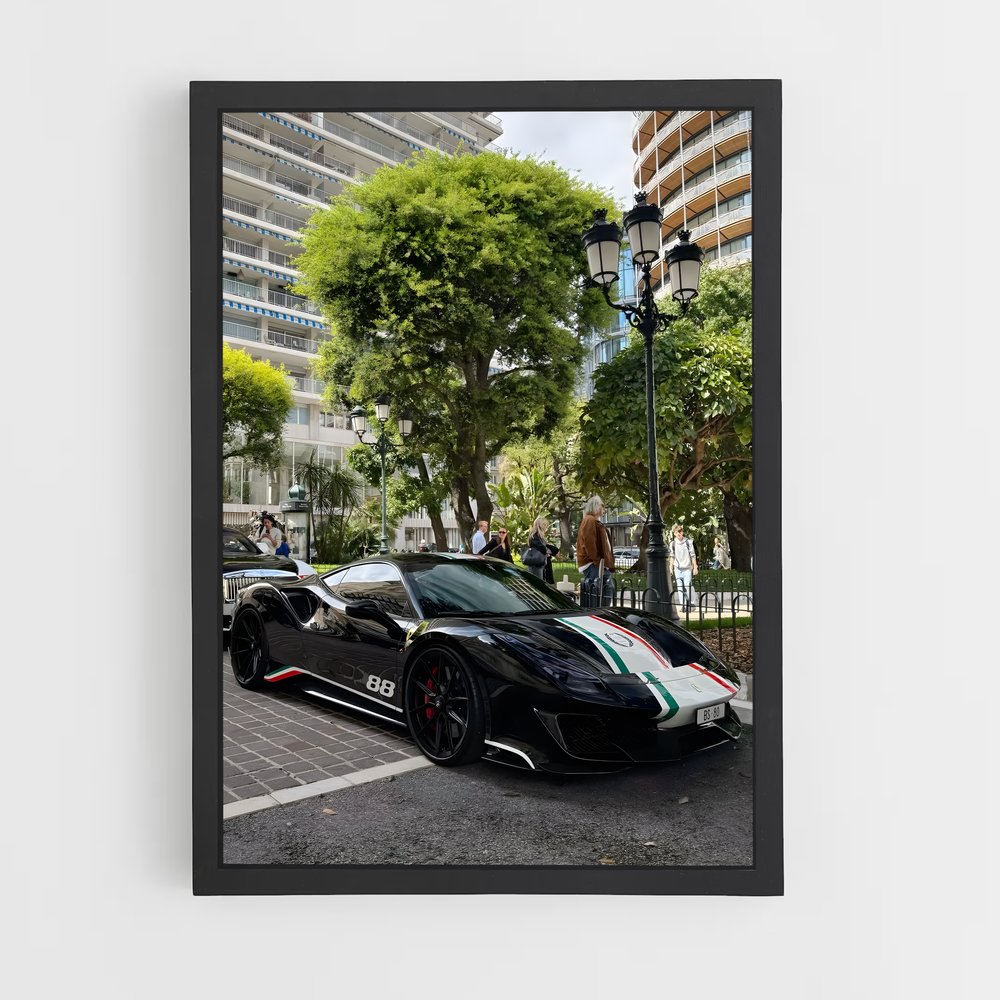 Poster Urban Noir – affiche Ferrari (vue 2)